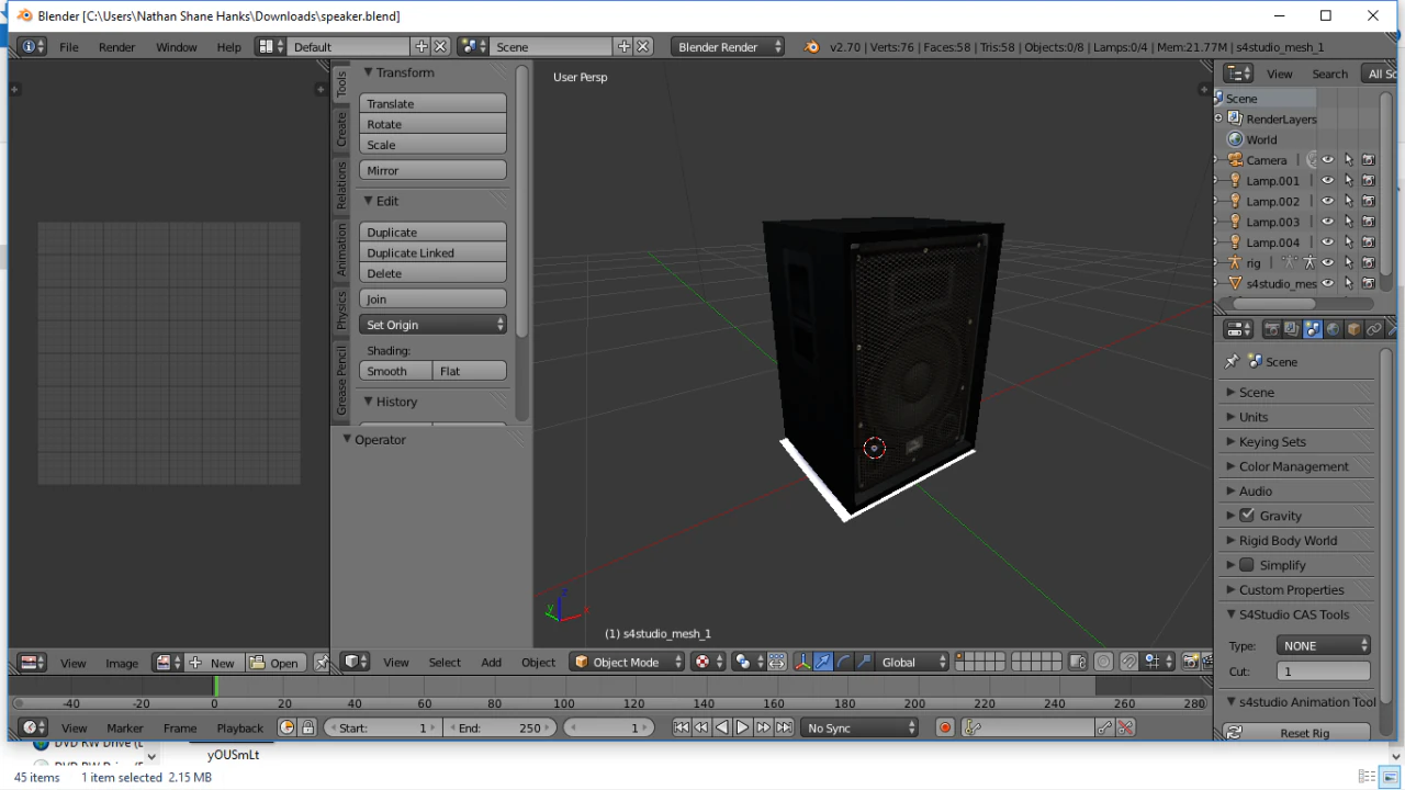 stage speaker 3D Model .c4d .max .obj .3ds .fbx .stl .blend 