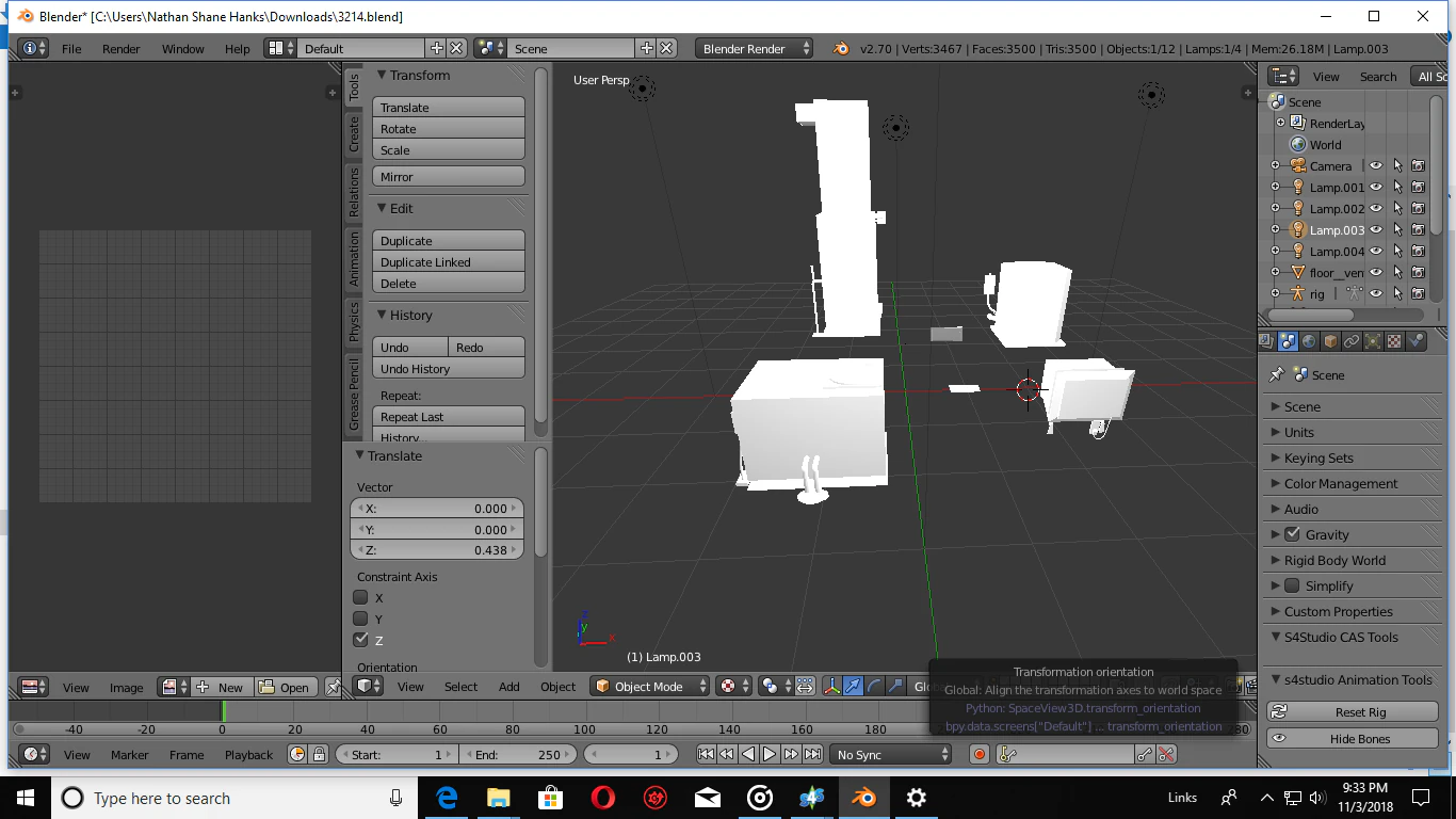 home unit set 3D Model .c4d .max .obj .3ds .fbx .stl .blend 