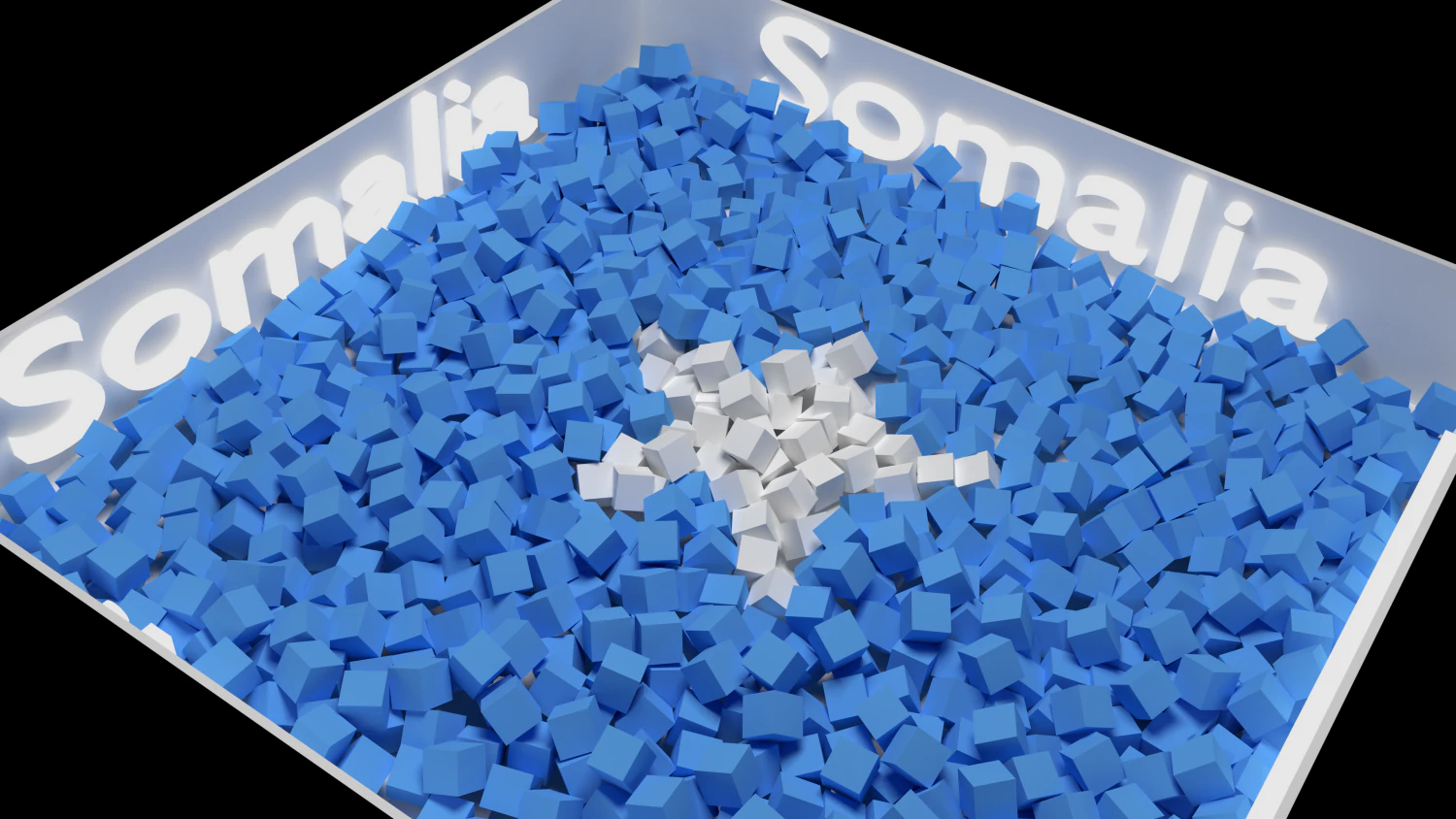 somalia flag cubes 3D Model .c4d .max .obj .3ds .fbx .stl .blend 