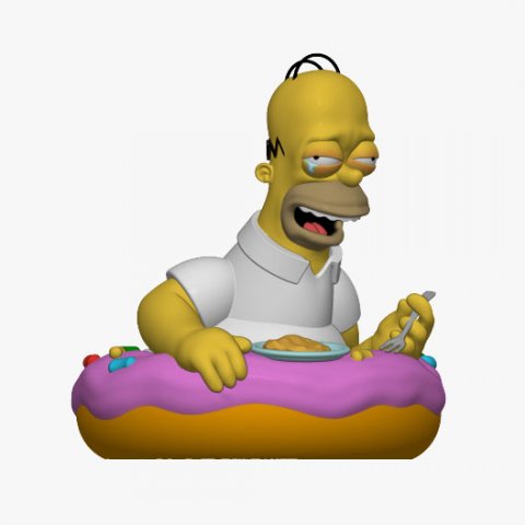 homer simpson Modelo de Impressão 3D .c4d .max .obj .3ds .fbx .stl .blend 