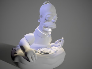 homer simpson Modelo de Impressão 3D