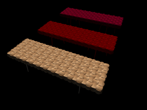 woven banquette Modèle 3D