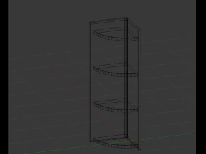 scaffale per libri Modello 3D