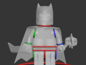 batman lego-rigged low-poly 3D Модель