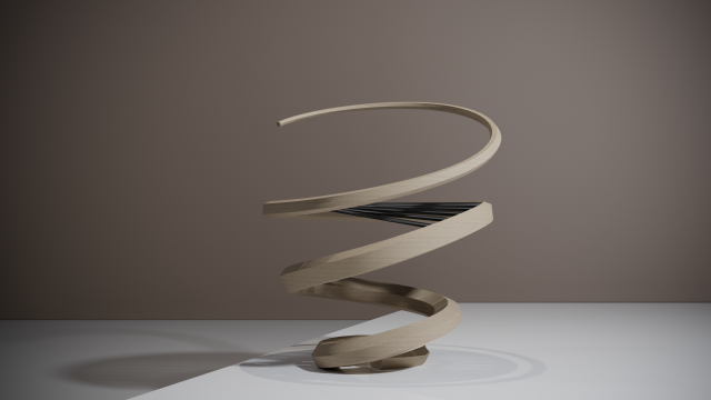 spiral chair 3Dモデル .c4d .max .obj .3ds .fbx .stl .blend 