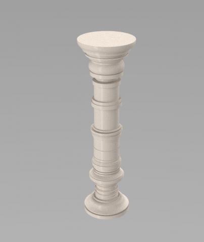 Decorative Classic Columns 3D Model .c4d .max .obj .3ds .fbx .stl .blend 