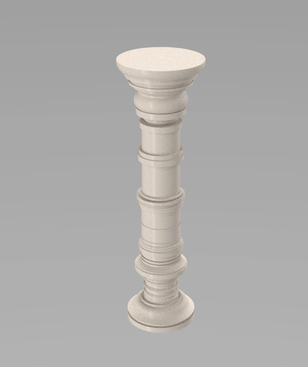 Decorative Classic Columns 3D Model .c4d .max .obj .3ds .fbx .stl .blend 