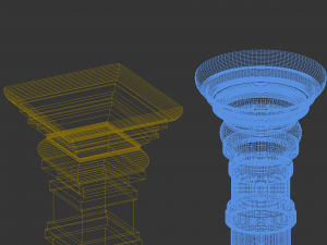 Decorative Classic Columns 3D Model
