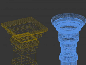 Decorative Classic Columns 3D Model