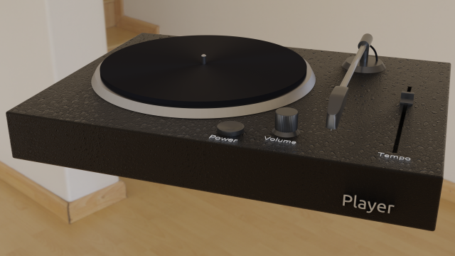 venil player 3D Model .c4d .max .obj .3ds .fbx .stl .blend 