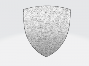 shield with targarian logo 3D 모델