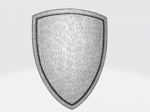 shield with targarian logo Modello 3D