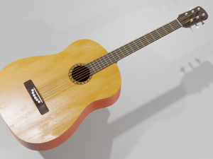 acoustic guitar 3D 모델
