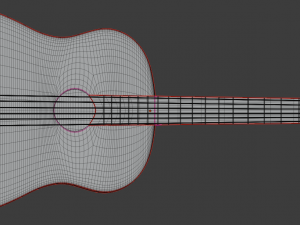 acoustic guitar 3D Model