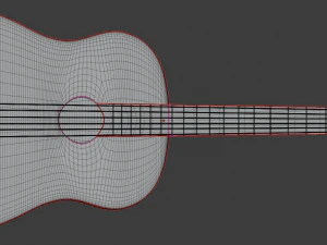 acoustic guitar 3D Model