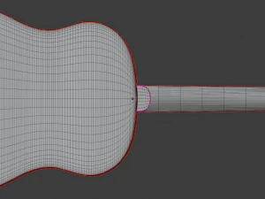 acoustic guitar 3D Model