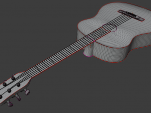 acoustic guitar 3D Model