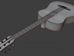 acoustic guitar 3D Model