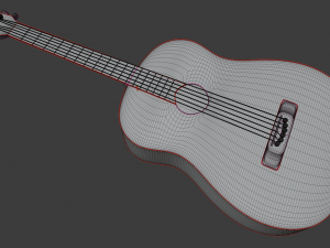 acoustic guitar 3D Model