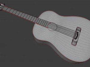 acoustic guitar 3D Model