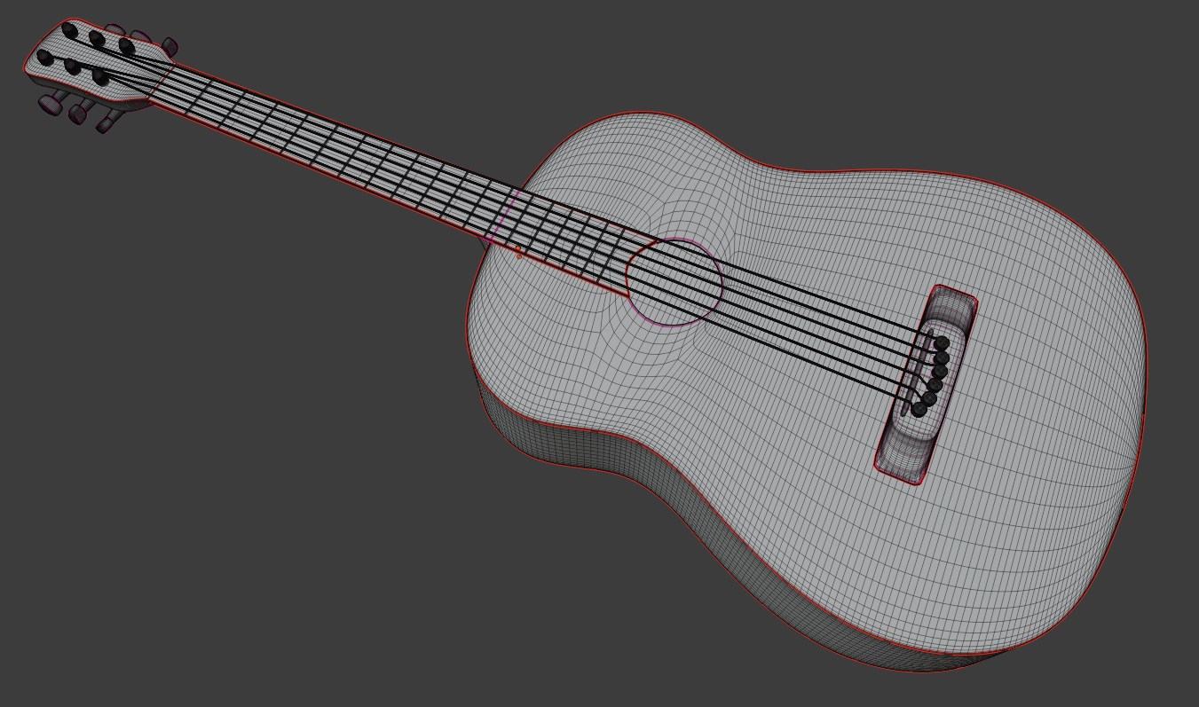 Гитара 3д модель. Акустическая гитара 3d.