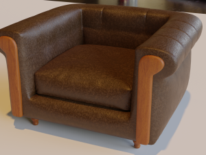 leather chair 3D 모델