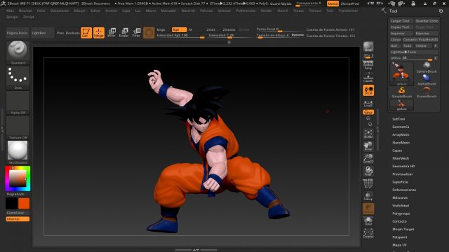 goku fase 1 3D Print Model .c4d .max .obj .3ds .fbx .stl .blend 