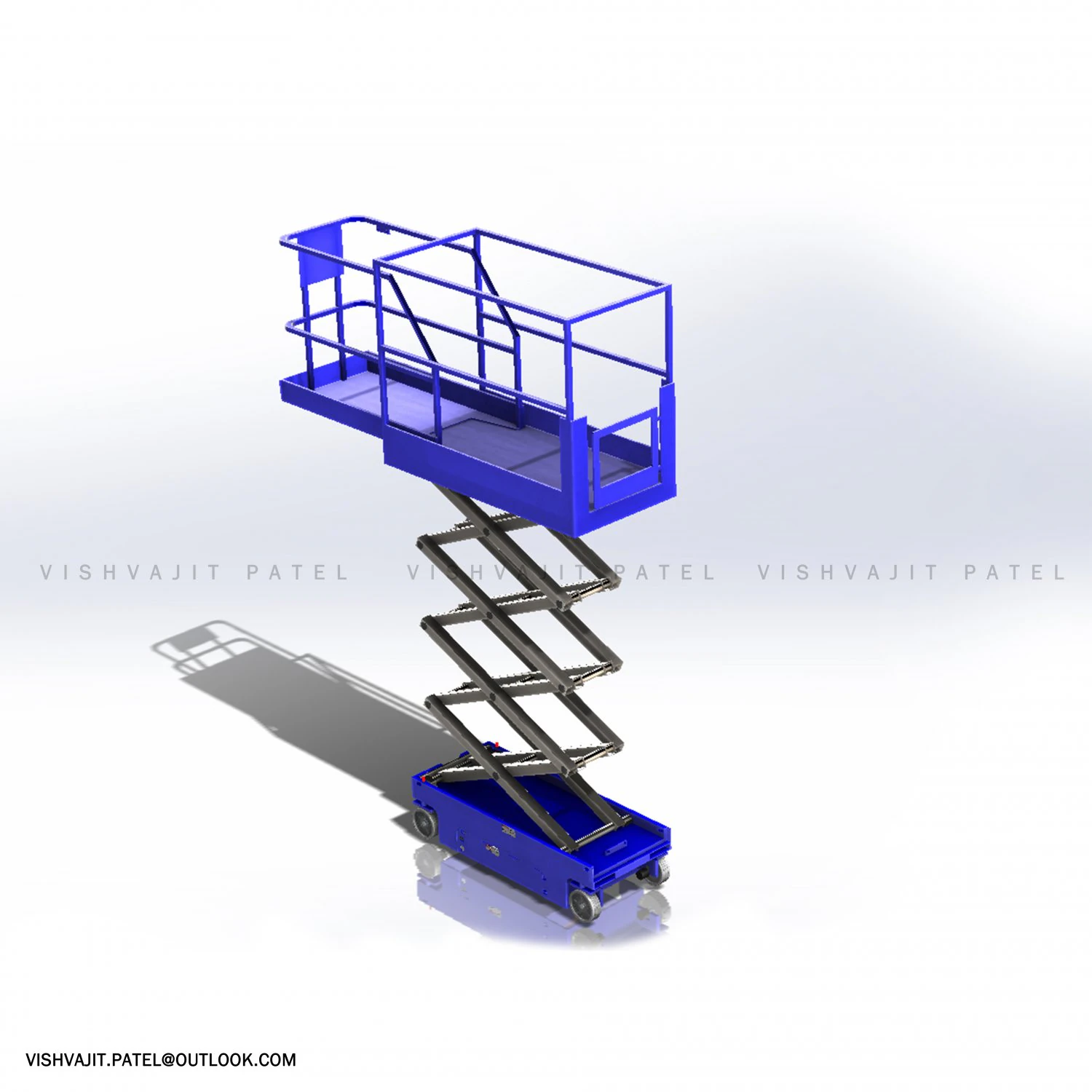Scissor Lift 3D Model .c4d .max .obj .3ds .fbx .stl .blend