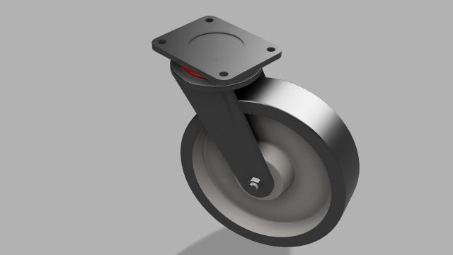 caster wheel 3D Model .c4d .max .obj .3ds .fbx .stl .blend 