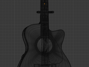 black electric guitar Modelo 3D