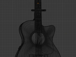 black electric guitar 3D Model