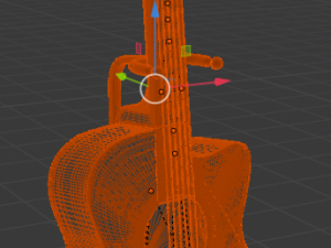 black electric guitar Modelo 3D