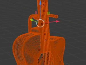 black electric guitar 3D Model