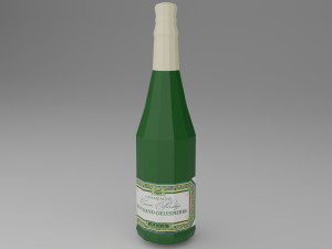 low poly set of 4 bottles Modelo 3D