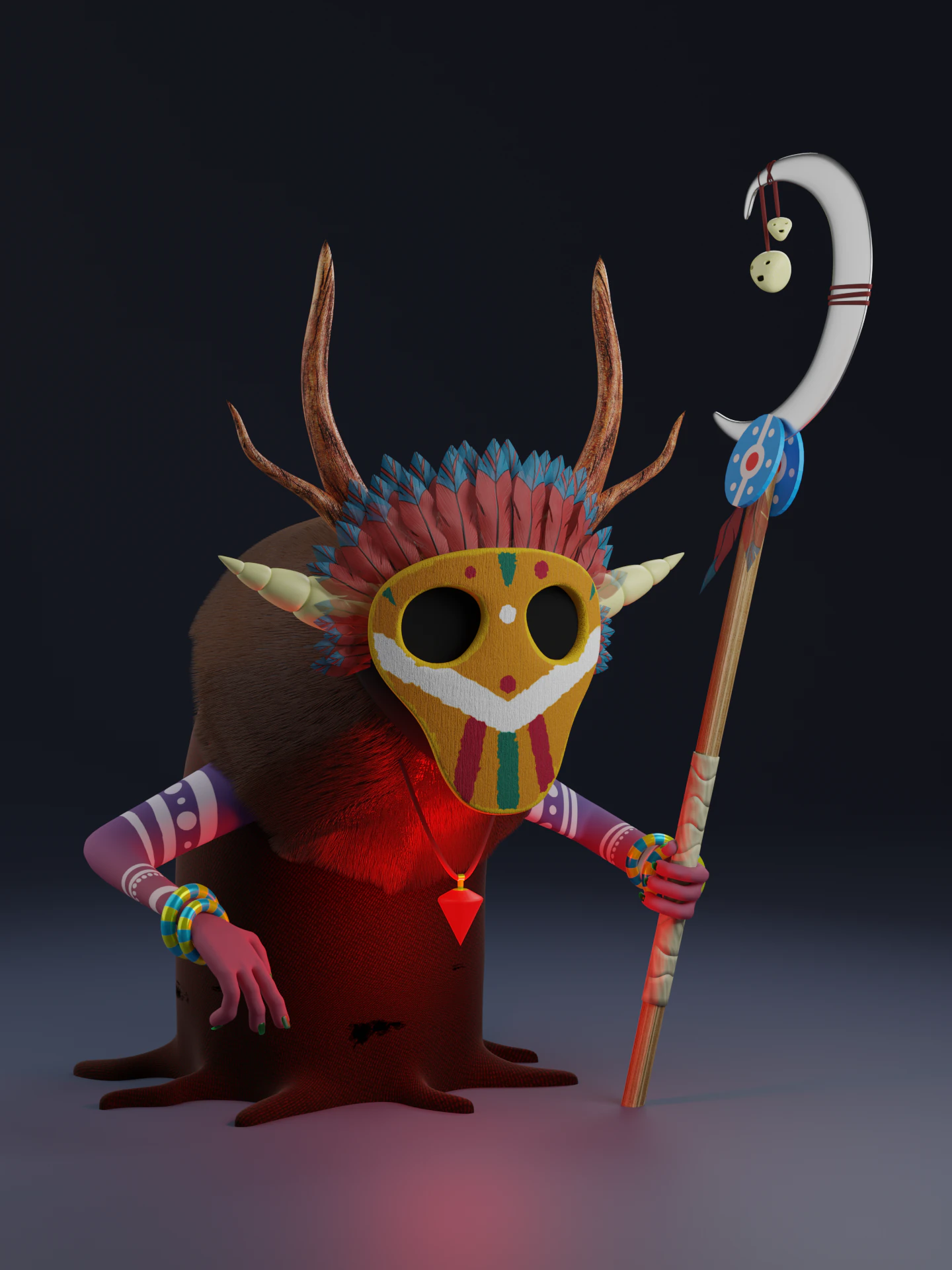 shaman 3D Model .c4d .max .obj .3ds .fbx .stl .blend