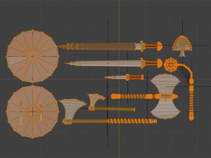 low poly viking Modelo 3D