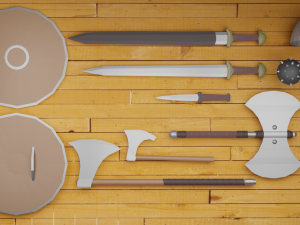 low poly viking 3D Model