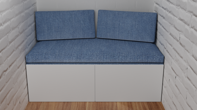 sofa for the loggia Model 3D .c4d .max .obj .3ds .fbx .stl .blend 