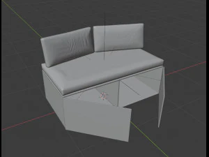 sofa for the loggia 3D Model