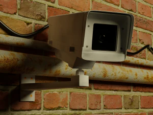 야외 감시 카메라 3D 모델