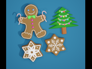 christmas sweets 3D Model