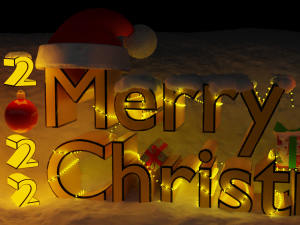 christmas inscription 3D Модель