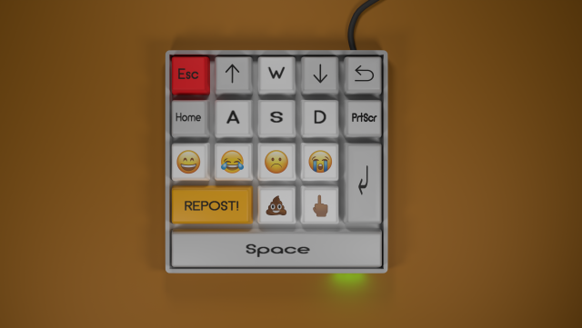 Keyboard with the most necessary 3D 模型 .c4d .max .obj .3ds .fbx .stl .blend 