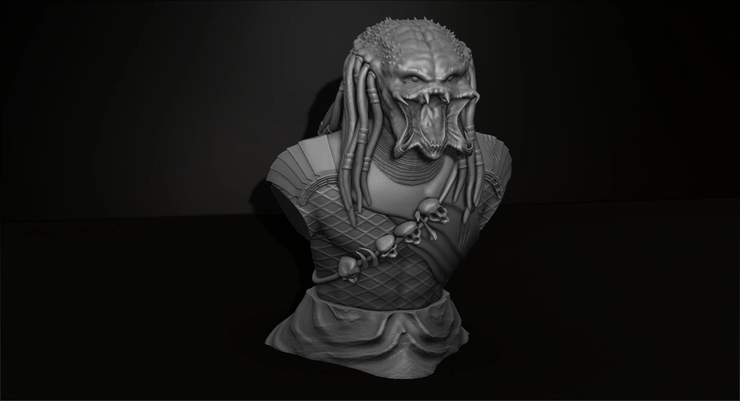 predator bust figurine 3d printing assembly 3D Print Model .c4d .max .obj .3ds .fbx .stl .blend