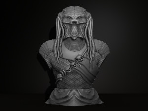 predator bust figurine 3d printing assembly Modèles 3D en vedette