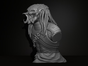 predator bust figurine 3d printing assembly Modèles 3D en vedette