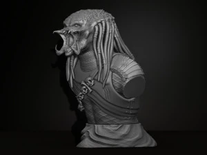 predator bust figurine 3d printing assembly 3D Print Model