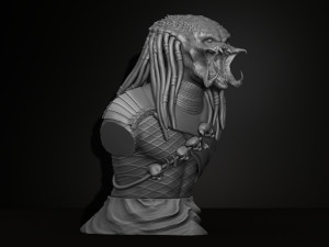 predator bust figurine 3d printing assembly Modèles 3D en vedette