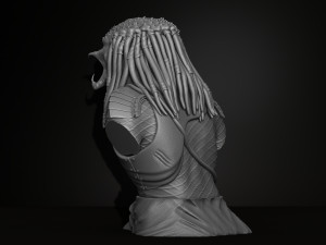 predator bust figurine 3d printing assembly Modèles 3D en vedette