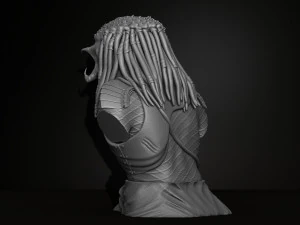 predator bust figurine 3d printing assembly 3D Print Model